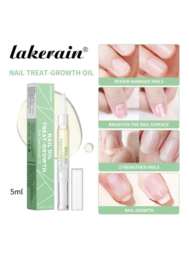 lakerain Nail Care Solution, Nail Oil Treat Growth-Cuticle Oil Strengthens Nail Cuticles Removes Moisturizes and Nourishes, 5 ml - Image 1